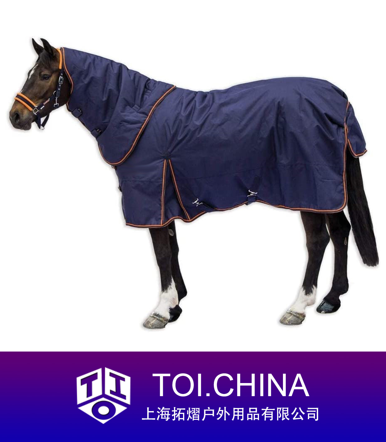 Horse Turnout Blanket, Winter Windproof Rainproof Snowproof Ripstop Horse Care Rug Horse Clothing