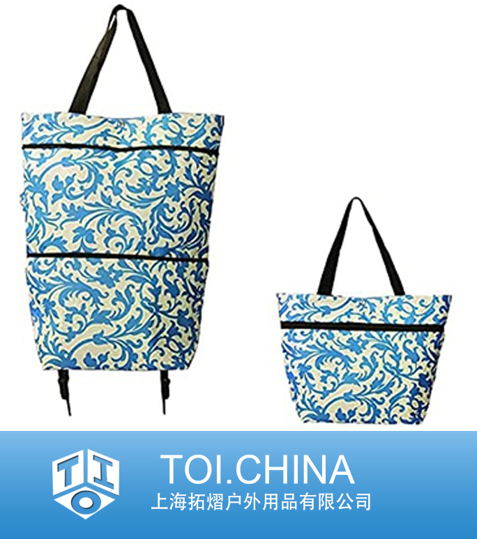 Folding Shopping Bag, Collapsible Trolley Bags