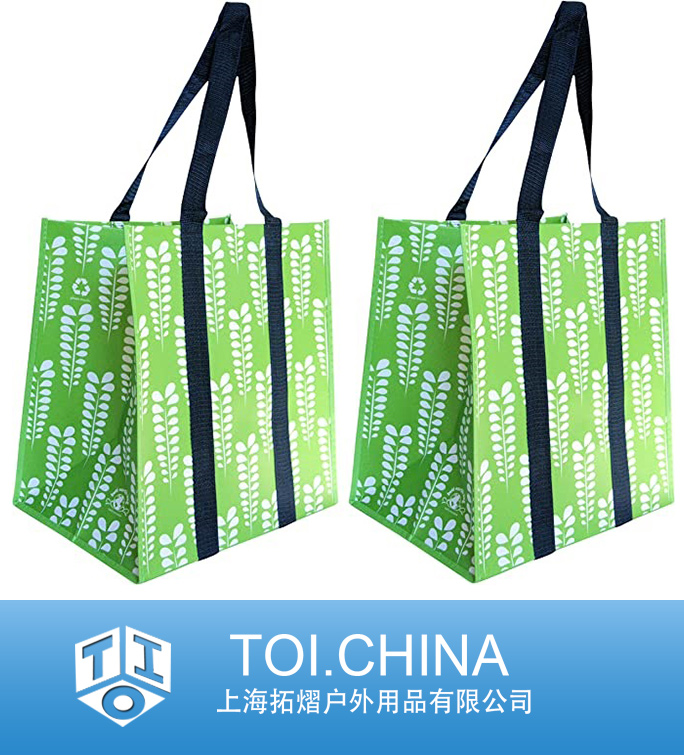 Reusable Shopping Bags, X-Large, Stay Open Premium Wipe Clean Totes