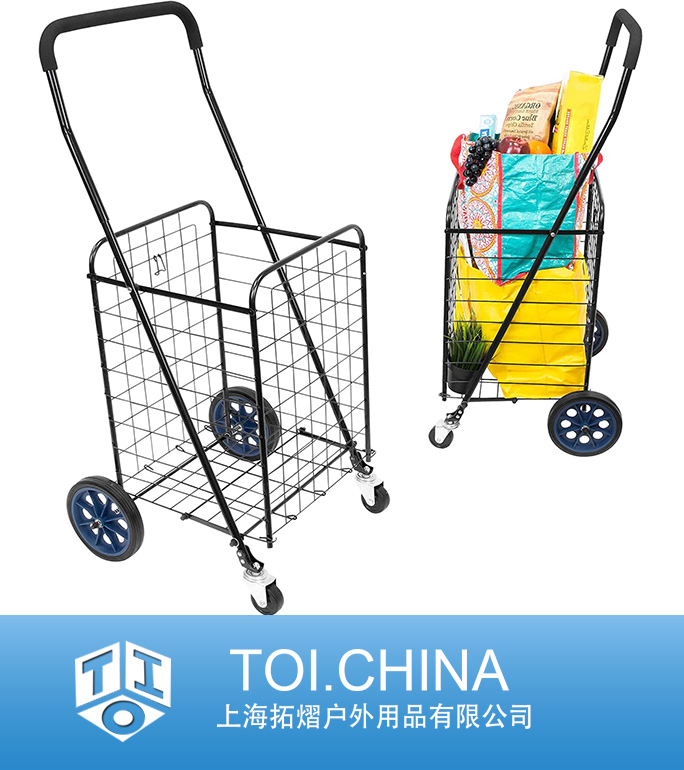 Rolling Utility Shopping Cart for Groceries and Other Supplies