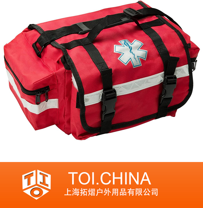 Professional Empty Red First Responder Bag
