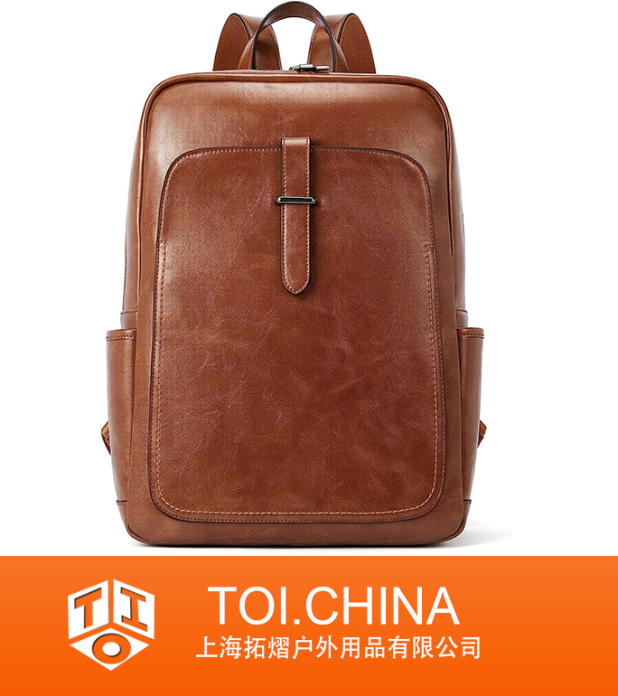 Leather Laptop Backpack 